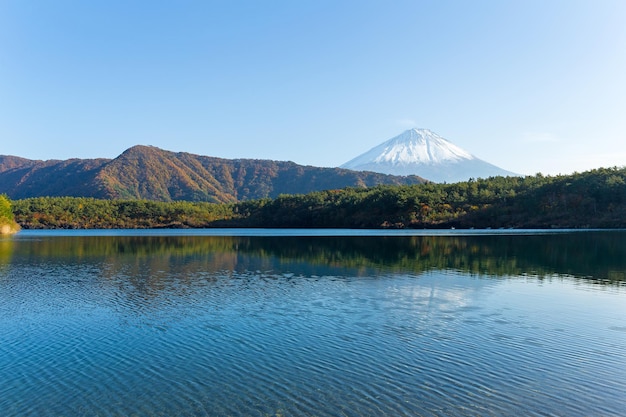 Monte Fuji en el lago Saiko