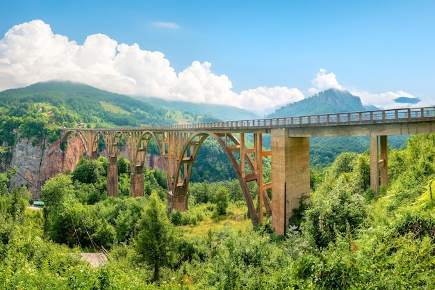 Montenegro. Dschurdschewitsch-Brücke über den Fluss Tara