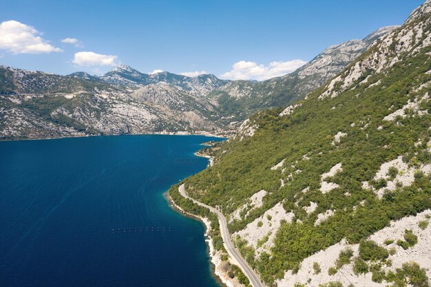 Foto montenegro mapa e bandeira