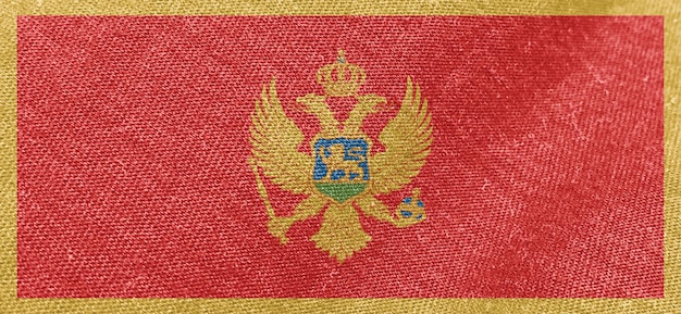 Montenegro-Stoffflagge, Baumwollmaterial, breite Flaggen, Tapete, farbiger Stoff, Montenegro-Hintergrund