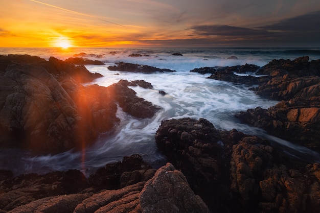 Monterey Küste bei Sonnenuntergang, Kalifornien