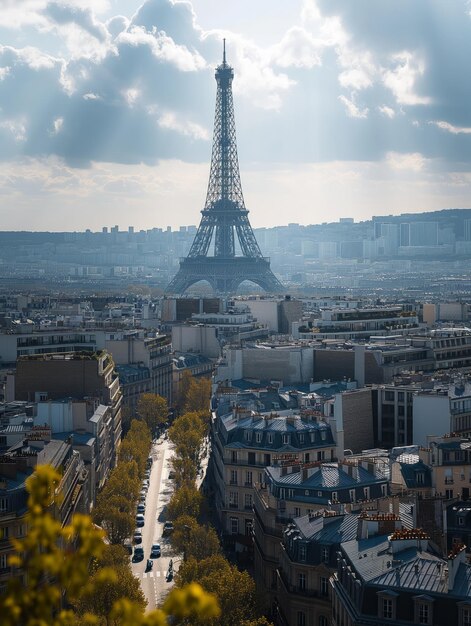 Montmartre, Trocadero e vários bairros mostrando a Torre Eiffel hiperrealismo 8k ar 34 estilo cru estilizar 250 v 6 Job ID 32fd16136bf0474382e3d74f1ce4a8b3