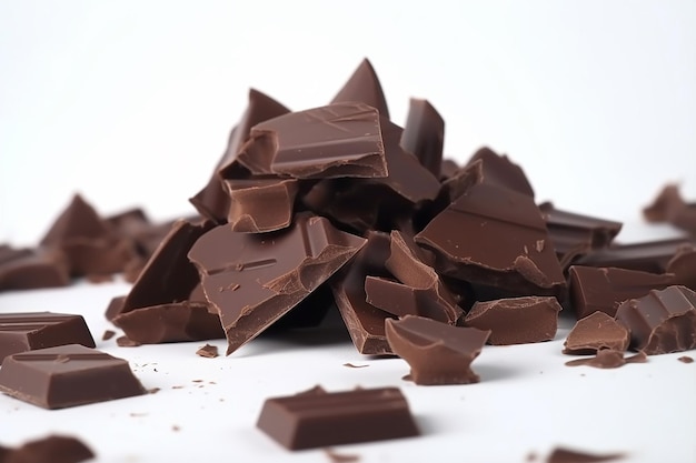 Un montón de barras de chocolate con la palabra chocolate