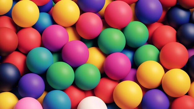 Foto un montón de bolas de colores