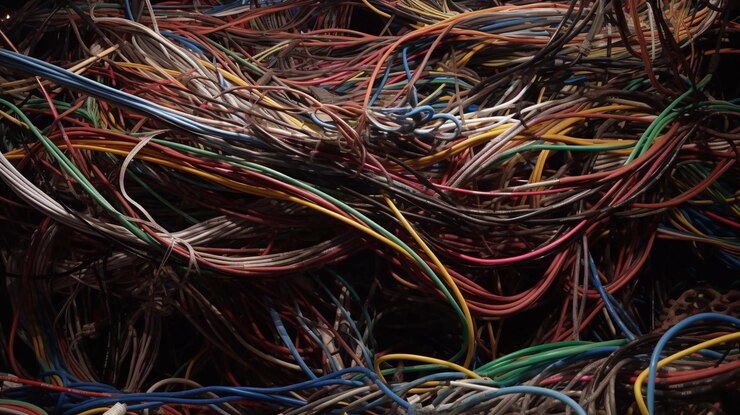 Un montón de cables que están por todos lados.