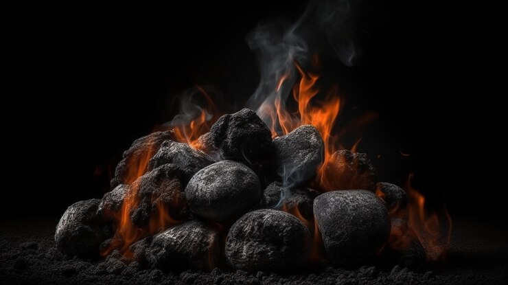 Un montón de carbón con humo saliendo de itgenerative ai