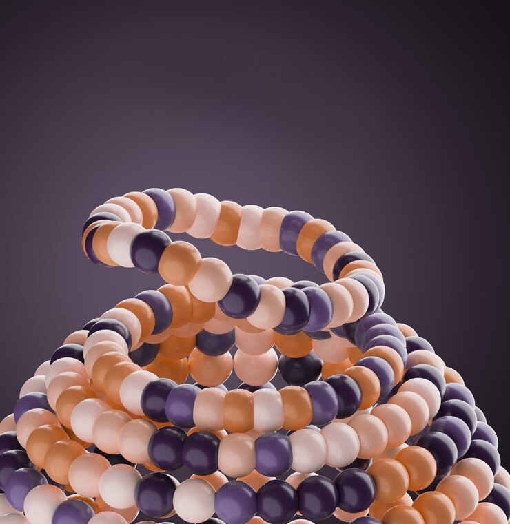 Foto un montón de cuentas con morado, naranja y blanco en la parte inferior.