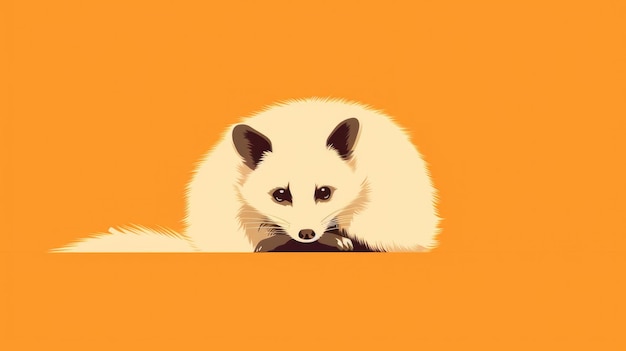 Un montón de ilustraciones minimalistas con zarigüeyas en color naranja