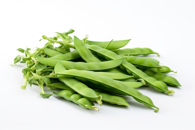 Un montón de judías verdes con la palabra verde