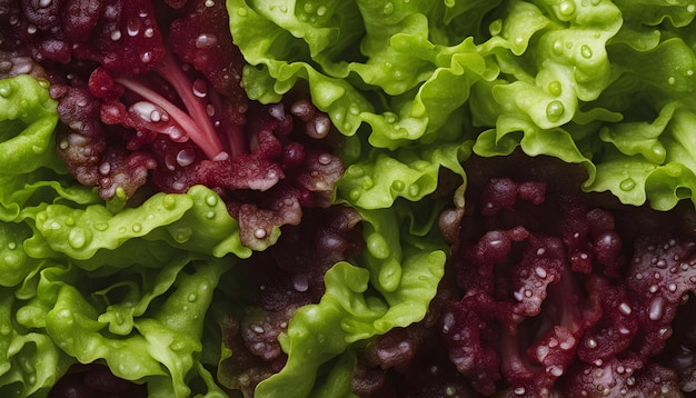 un montón de lechuga con las hojas de la lechuga