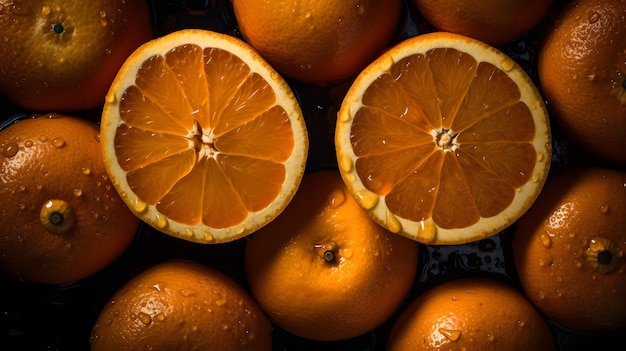 Un montón de naranjas con la palabra naranja en la parte inferior.