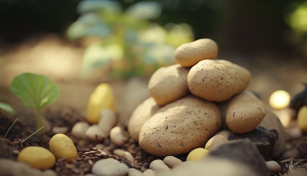 Un montón de papas en el jardín IA generativa