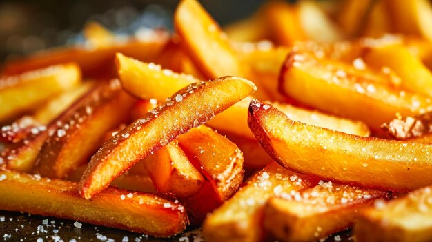 Un montón de patatas crujientes en una mesa