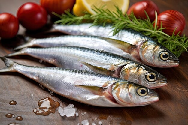 un montón de peces que están en una mesa