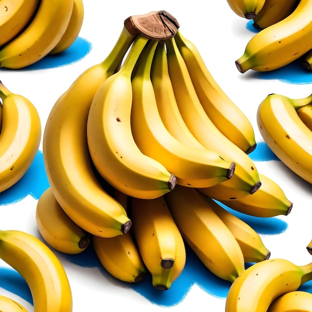 Foto un montón de plátanos con una pegatina marrón en la parte superior