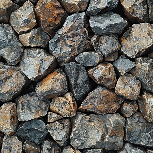 un montón de rocas con un número de colores diferentes en ellos