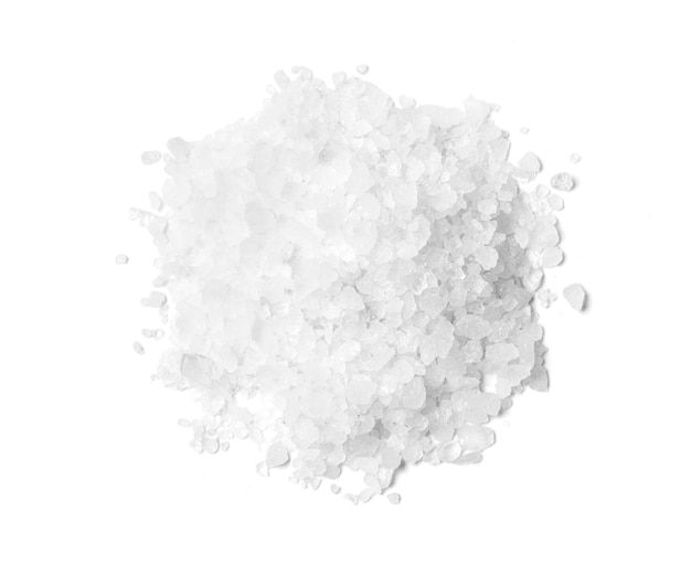 Montón de sal de roca blanca