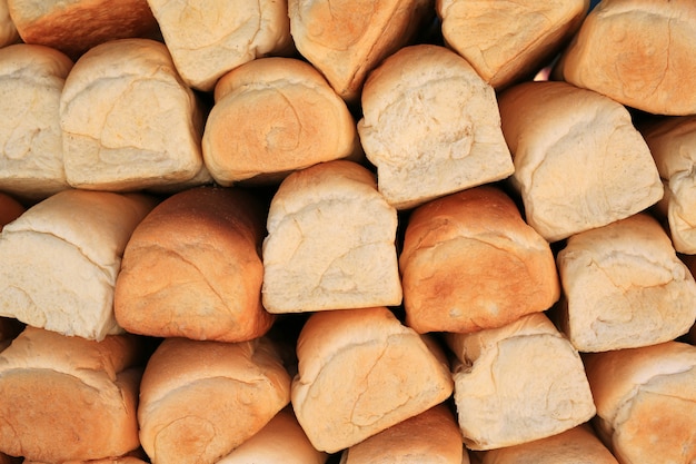 Montón de la textura del fondo de muchos barra de panes.