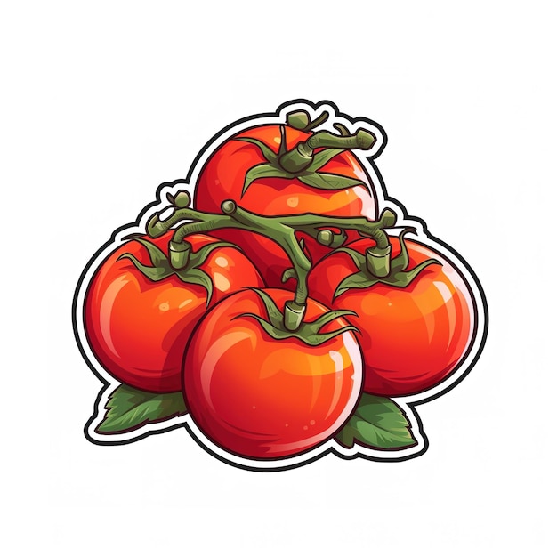 Un montón de tomates sobre un fondo blanco.