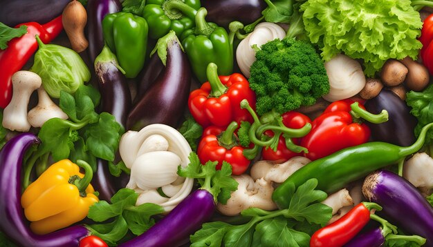 Foto un montón de verduras, incluidos rábanos rábanos y rábanos