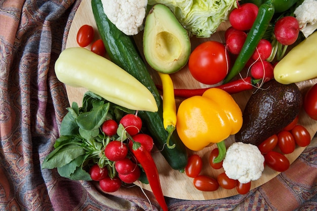 Montón de verduras orgánicas