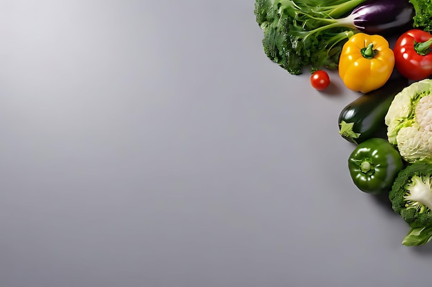 Foto un montón de verduras que están en una mesa