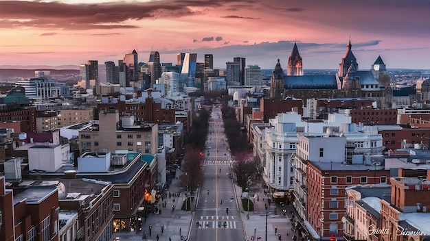 Montreal no panorama do anoitecer