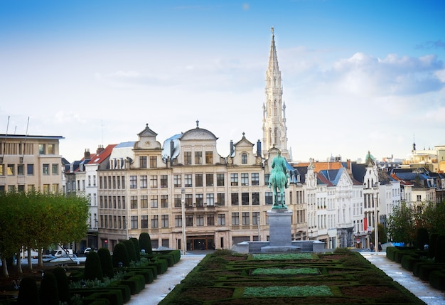 Monts des Arts und Brüsseler Stadtbild, Belgien, getönt