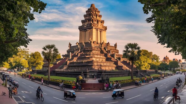 Foto monumento à independência em phnom penh