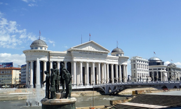 Foto monumento a alejandro el grande en skopje, macedonia