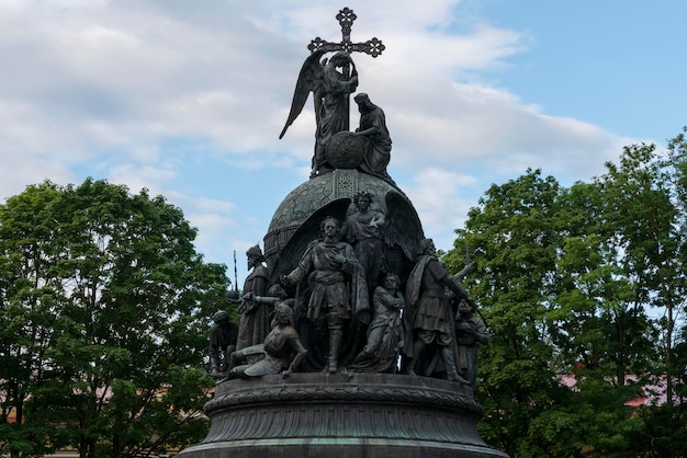 Monumento ao Milênio da Rússia no Kremlin de Novgorod Veliky Novgorod Rússia