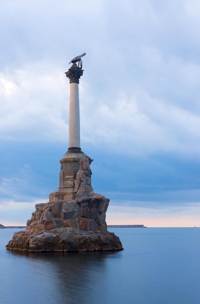 El Monumento a los Barcos Hundidos, símbolo de Sebastopol, Crimea, Ucrania