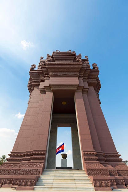 Monumento da Independência é um marco em Phnom Penh Camboja