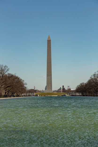 monumento de washington à tarde em Washington DC, EUA.