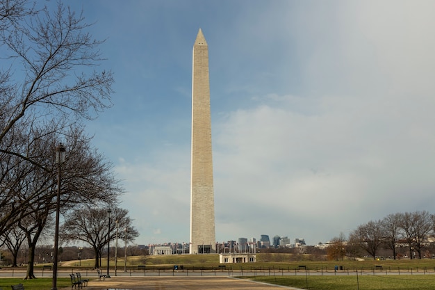 monumento de washington à tarde em Washington DC, EUA.