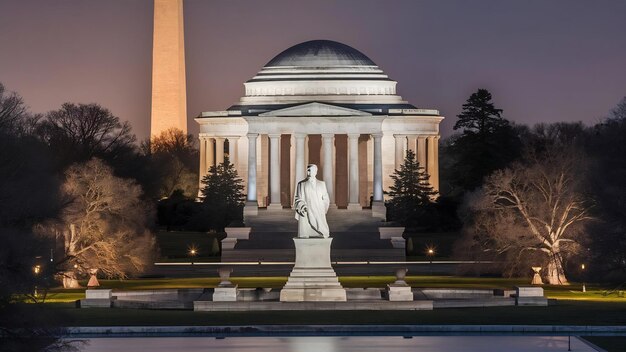 Foto el monumento nacional thomas jefferson en washington, d.c.