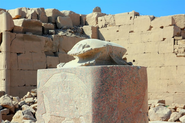 Monumento a Scarabaeus en el templo de karnak