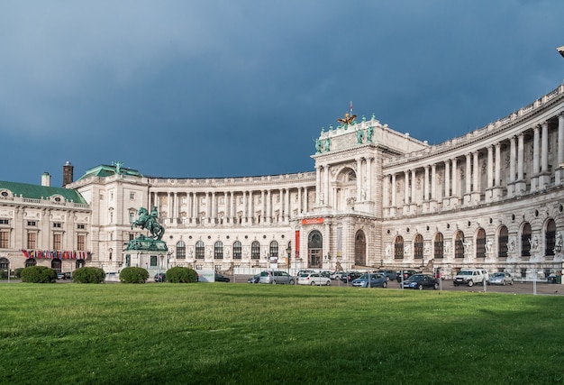 Monumento, viena, áustria, parque verde