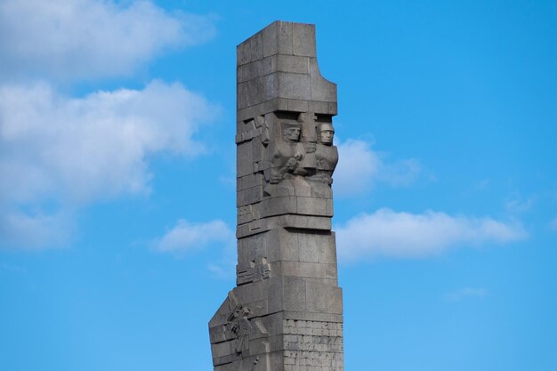 Foto el monumento de westerplatte en gdansk, polonia, el