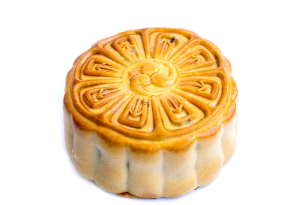 Mooncakes isolado no fundo branco.