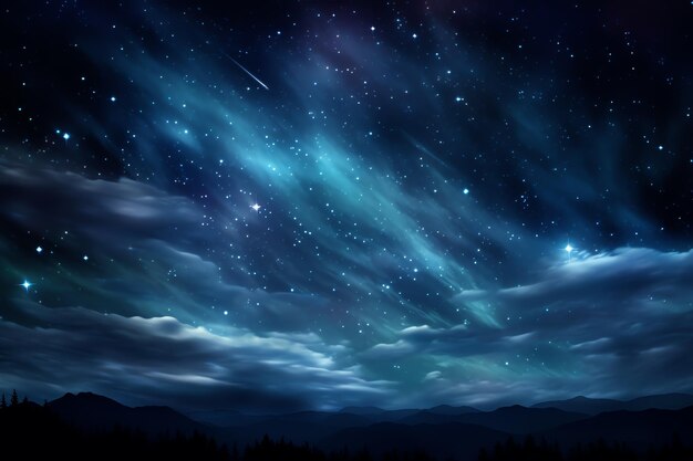 Moonlit Tiger Stripe Fantasy Himmel in der Nacht beobachten