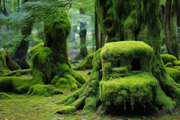 Moosbaum im japanischen Garten in Kyoto, Japan