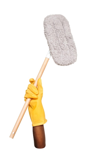 Mop png en fondo transparente de mano negra