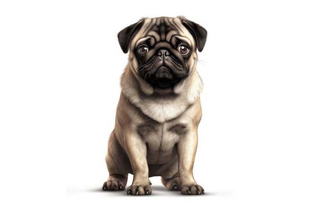 Mops Hund kreative Illustration generative KI