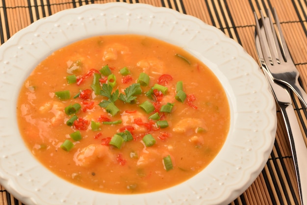 Moqueca De Camarones Con Cebollino