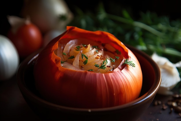 Moqueca de Camarao Ein lebendiger kulinarischer Genuss, zubereitet in einem großen, platzenden Tontopf