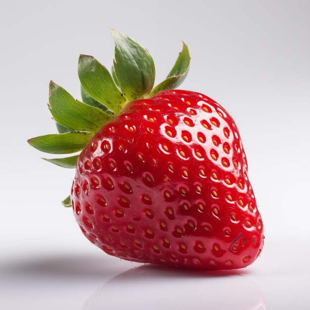 Foto morango vermelho isolado em fundo branco