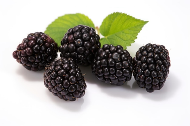 Moras jugosas maduras frescas moras dulces en un montón