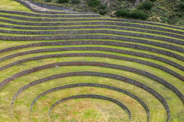 Moray, sitio arqueológico ubicado en el valle sagrado del Cusco. Perú