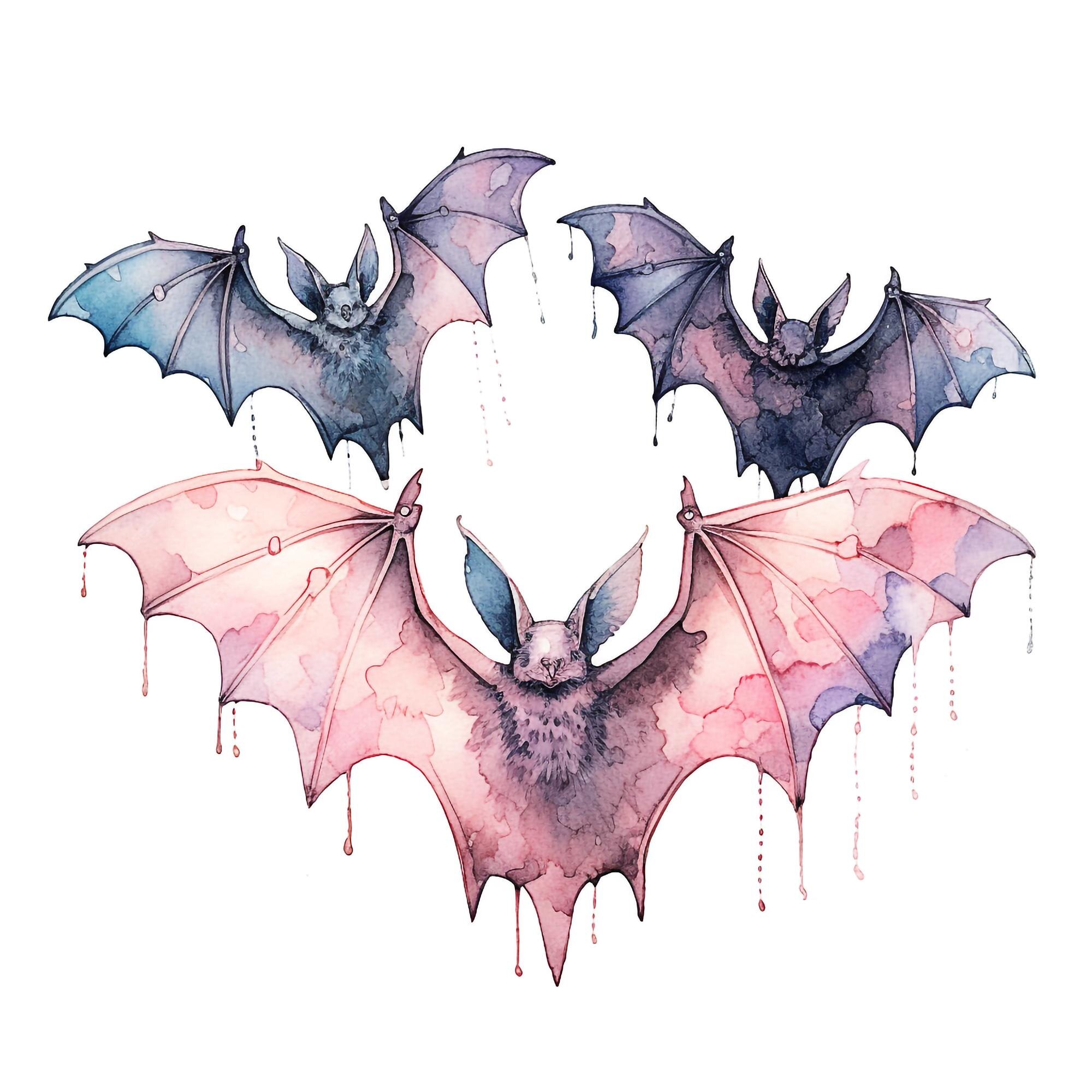 aquarela de morcego de halloween 9638472 PNG